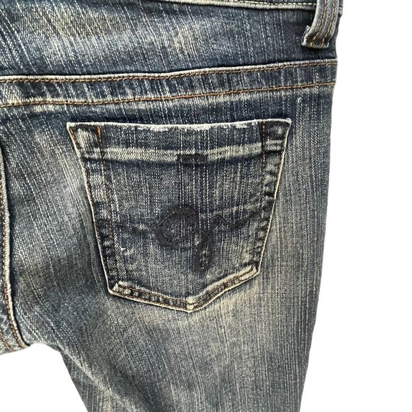 Guess Women's Stretch Denim Jeans Blue Size 28 Logo Pockets Zip Fly - Picture 7 of 10